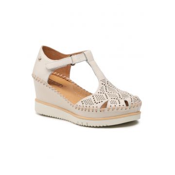 Sandale dama  Piele intoarsa - Alb