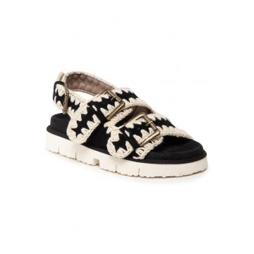 Sandale dama - SW461003A -  Piele naturala - 38 EU - Alb/Negru