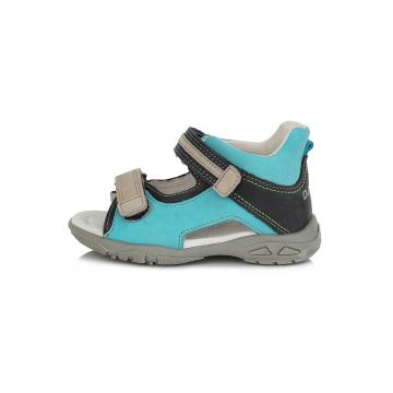 Sandale din Piele - Baieti -  Flexibile - cu Scai - AC290-611 - Albastru