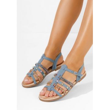 Sandale fara toc Juliensa denim