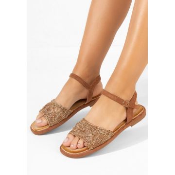 Sandale fara toc Welisa camel