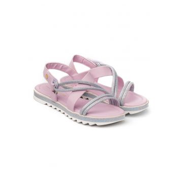 Sandale Fete  Flat Form Pink Glitter - 1059247