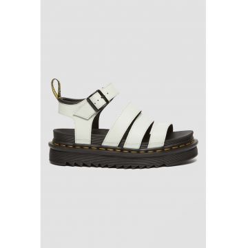 Sandale flatform de piele