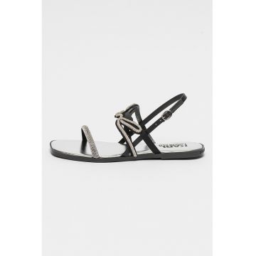Sandale slingback cu strasuri