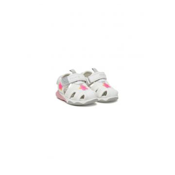 Sandale copii -  alb - material textil - pentru fete -