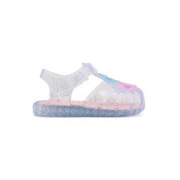 Sandale cu catarama si model grafic - Multicolor