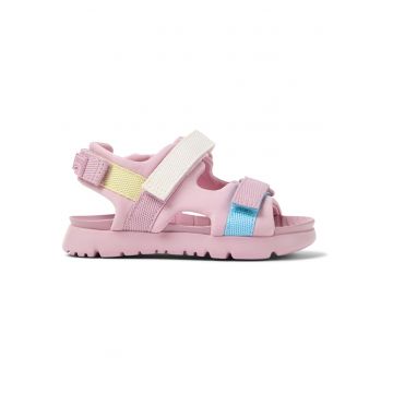 Sandale cu inchidere velcro Oruga - Roz