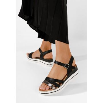 Sandale cu platformă Serafina negre