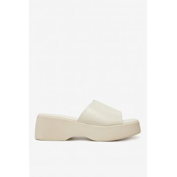Sandale cu platforma  Sintetic - Alb Sandale cu platforma  Sintetic - Alb