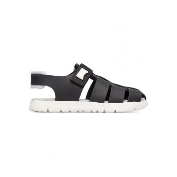 Sandale cu talpa plata - model uni si inchidere velcro Orugua - Roz