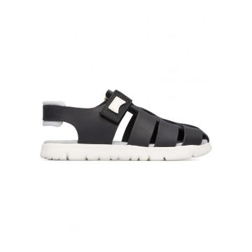 Sandale cu talpa plata - model uni si inchidere velcro Orugua