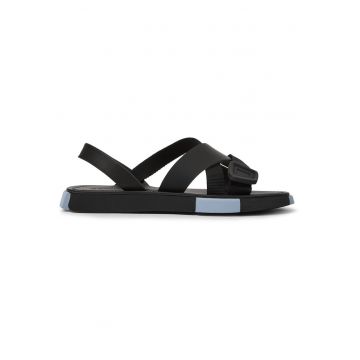 Sandale cu talpa plata Set Twins - Negru