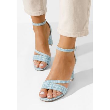 Sandale cu toc gros Simine bleu