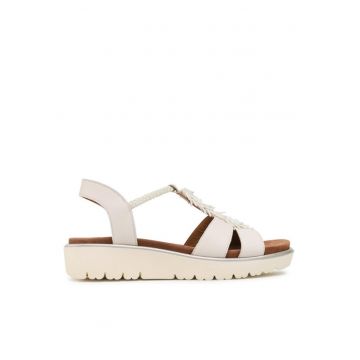 Sandale dama  302722570 - Piele naturala/Textil - Ecru