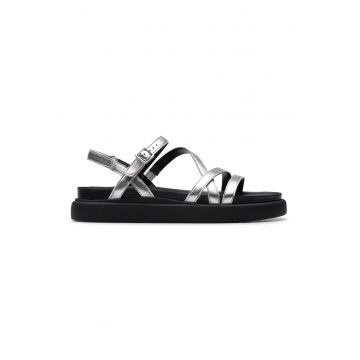 Sandale de piele cu barete multiple Sandale de piele cu barete multiple