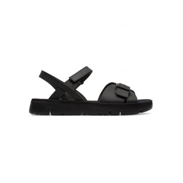 Sandale din piele cu catarama Oruga - Negru