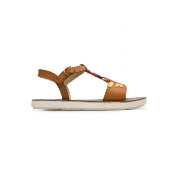 Sandale din piele cu imprimeu tropical Twins