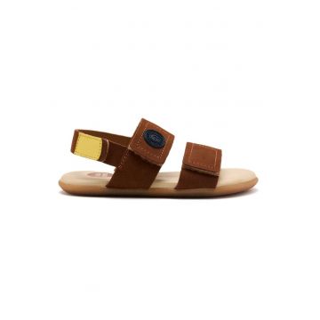 Sandale din piele cu inchidere velcro Lenroot - Caramel