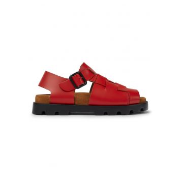Sandale din piele cu varf decupat Brutus