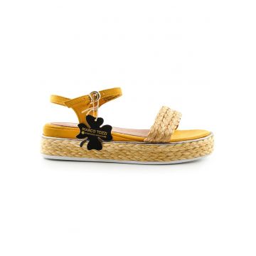 Sandale espadrile din piele intoarsa Maria Kretschmer -