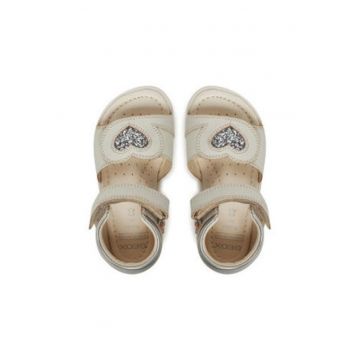 Sandale fete - B5521B-085NF -  Piele naturala - Alb - Alb