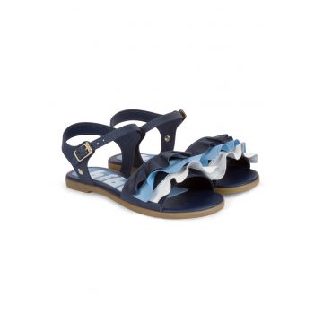 Sandale Fete Fresh Naval Cu Volane Colorate -  Bleumarin