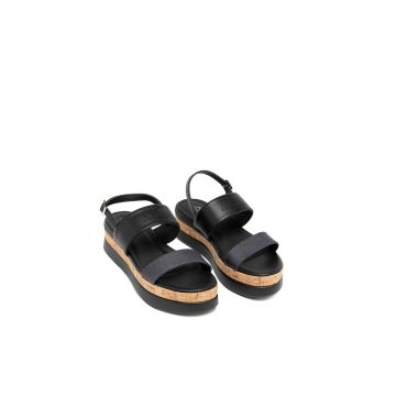 Sandale flatform din piele ecologica Aurelia