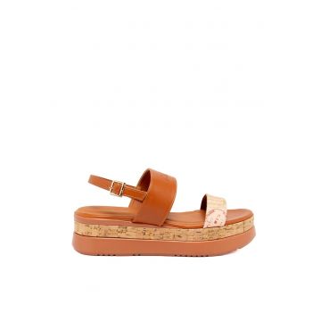 Sandale flatform din piele ecologica Aurelia