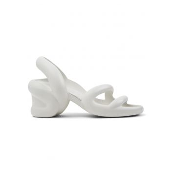 Sandale slingback cu toc masiv Kobarah - Alb optic