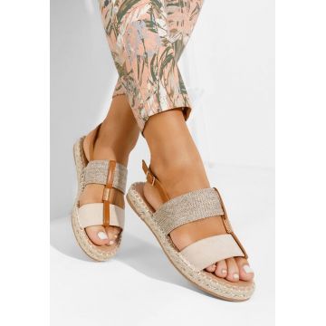 Sandale tip espadrile Emillya bej