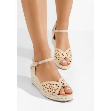 Sandale tip espadrile Finana bej
