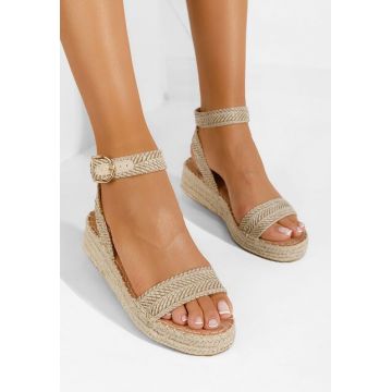 Sandale tip espadrile Veldia bej