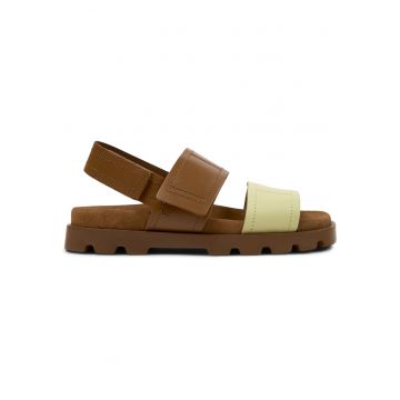 Sandale uni de piele