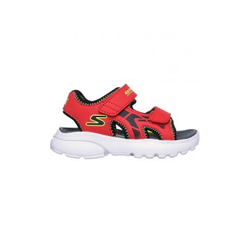 Sandale cu inchidere velcro si detalii logo Sandale cu inchidere velcro si detalii logo