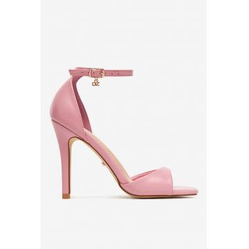 Sandale cu toc  Culoare Roz Sandale cu toc  Culoare Roz