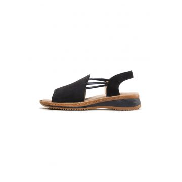 Sandale dama -  722358 - Piele intoarsa - Albastru