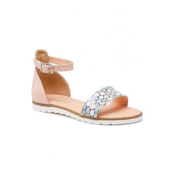 Sandale fete  Piele ecologica - Roz