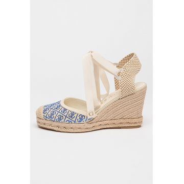 Espadrile wedge cu strasuri