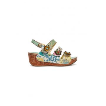 Sandale dama - DINO 32 -  Piele naturala - Multicolor