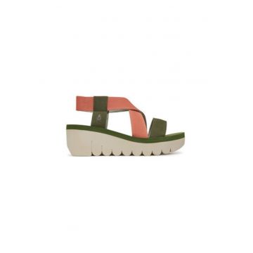 Sandale dama - YABI922FLY -  Piele naturala - Corai