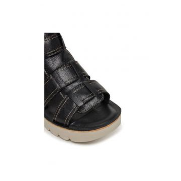 Sandale dama - YUDD236FLY -  Piele naturala - Negru
