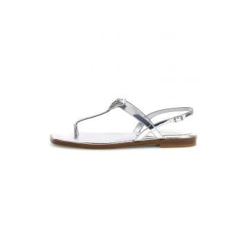 Sandale de piele ecologica cu aspect metalic Sandale de piele ecologica cu aspect metalic