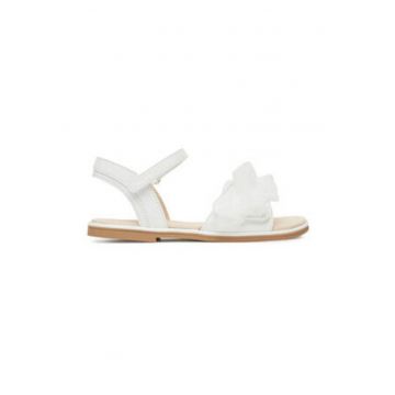 Sandale fete - 45629 -  Piele ecologica - Alb - Alb