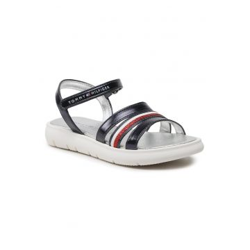 Sandale copii -  piele ecologica - bleumarin - pentru fete