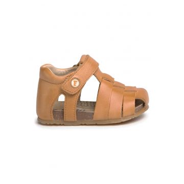 Sandale copii -  piele naturala - maro - inchidere velcro - Sandale copii -  piele naturala - maro - inchidere velcro -