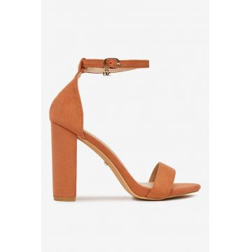 Sandale cu toc  Portocaliu