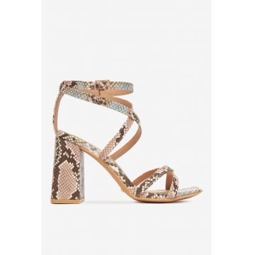 Sandale cu toc  Sintetic - Roz