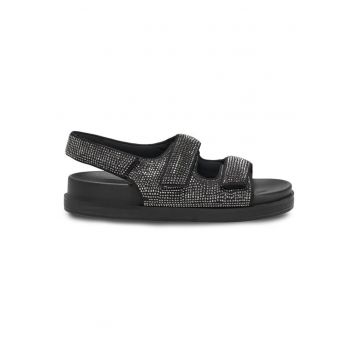 Sandale dama  303569471 - Piele ecologica/Textil - Negru