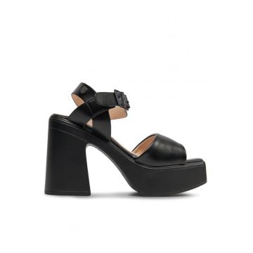Sandale dama  303870485 - Piele ecologica - Negru
