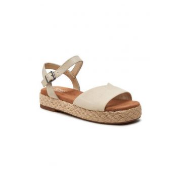 Sandale dama -  bej - material textil - Sandale dama -  bej - material textil -
